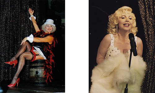 Marlene Dietrich (links) Marilyn Monroe (rechts)