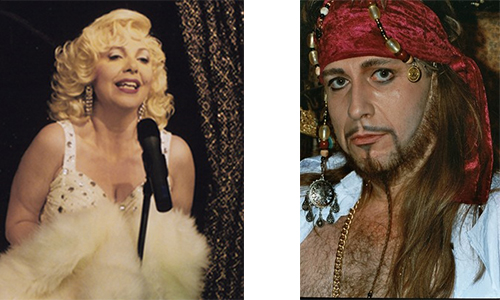 Marilyn Monroe (links) / Jack Sparrow alias Johnny Depp (rechts) Marilyn Monroe (links) / Jack Sparrow alias Johnny Depp (rechts)